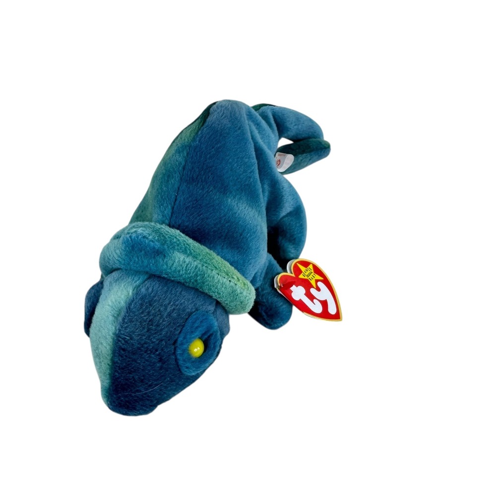 MWMT Ty Beanie Babies Rainbow Chameleon 1997 Original Plush 6th Gen Vintage